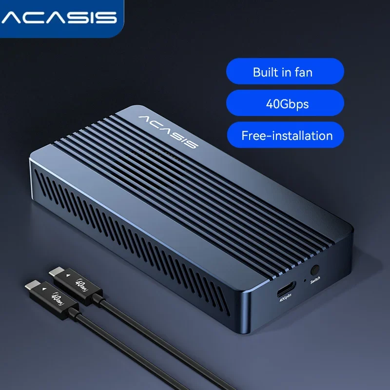 40Gbps USB4 NVMe SSD Enclosure with Cooling Fan vs 10Gbps USB3.2 Gen2 models